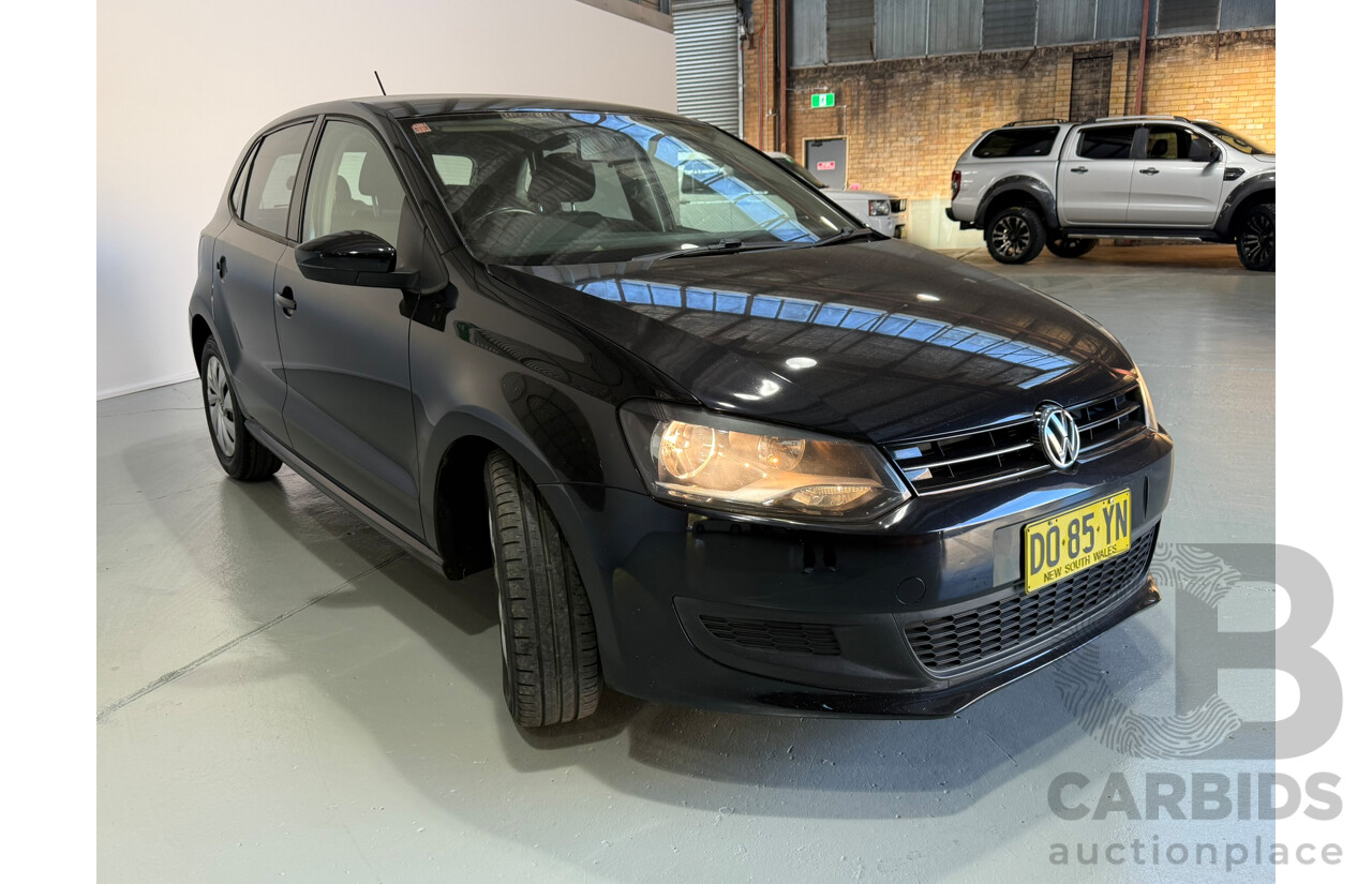 09/2012 Volkswagen Polo 77 TSI COMFORTLINE FWD 6R MY12 5D Hatchback Black 1.2L