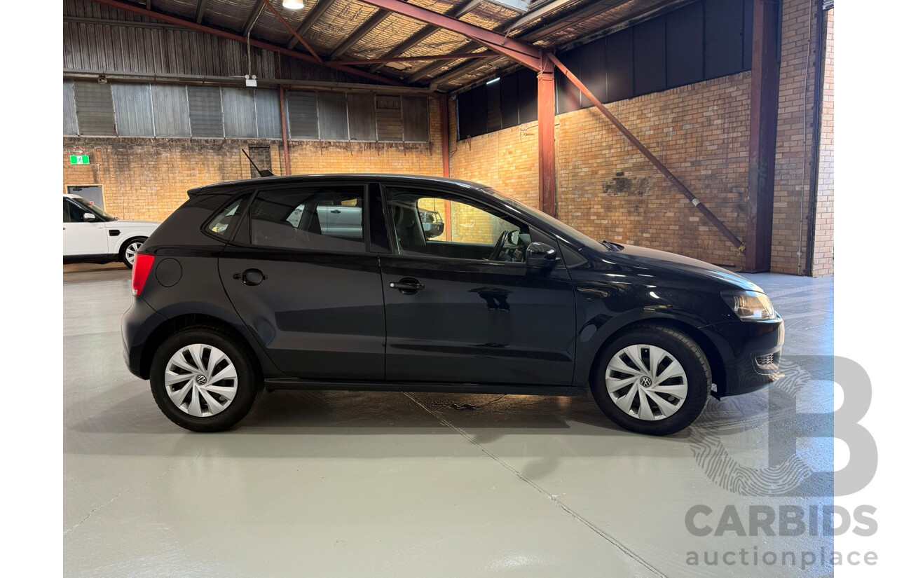 09/2012 Volkswagen Polo 77 TSI COMFORTLINE FWD 6R MY12 5D Hatchback Black 1.2L