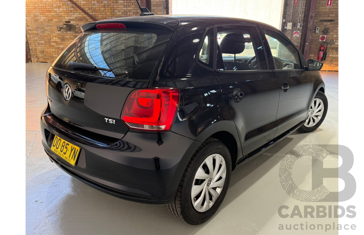 09/2012 Volkswagen Polo 77 TSI COMFORTLINE FWD 6R MY12 5D Hatchback Black 1.2L
