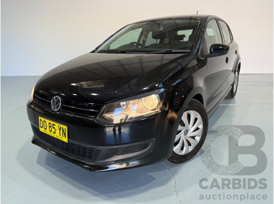 09/2012 Volkswagen Polo 77 TSI COMFORTLINE FWD 6R MY12 5D Hatchback Black 1.2L