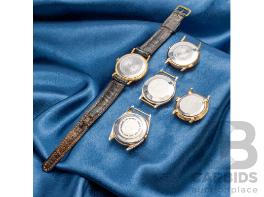 Vintage Men's Manual Wind Mechanical Watches - Lot of 5