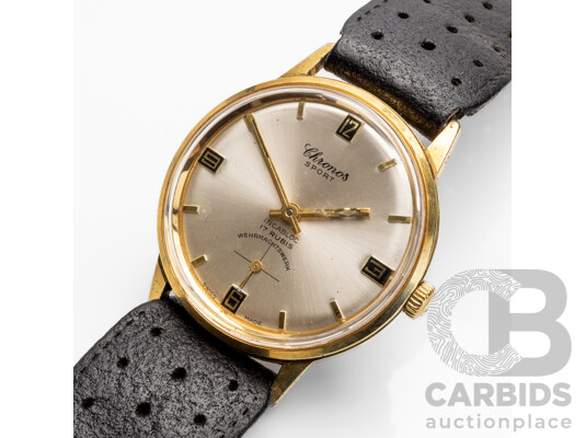Chronos Sport Swiss 17 Jewel Manual Wind Mechanical Watch - 1960's/70's