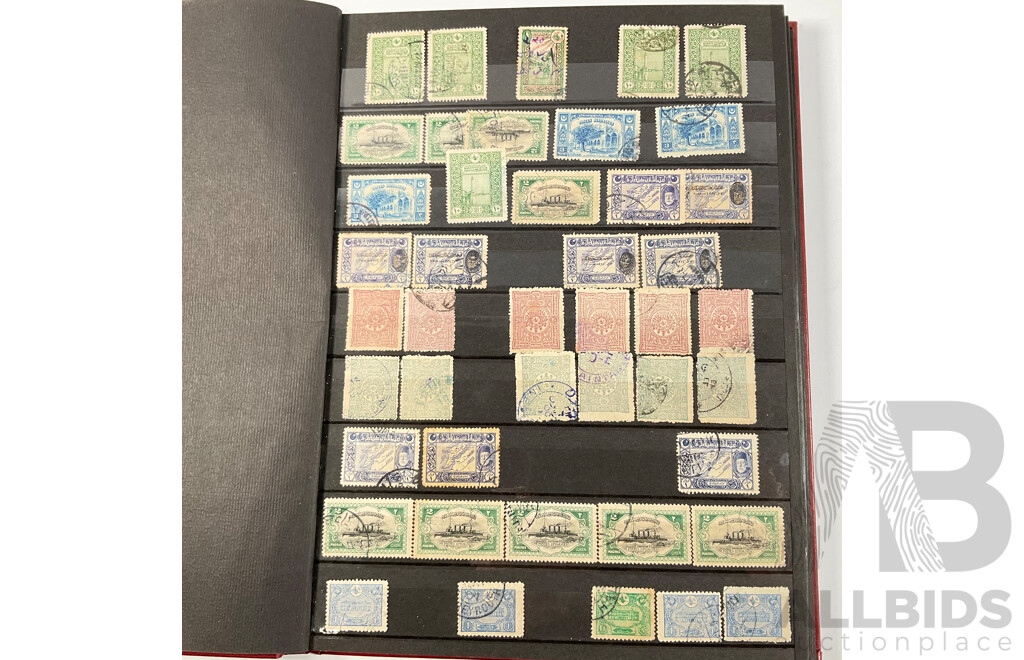 Album of Ottoman Empire and Turkey Stamps Spanning 1880's to 1960's, Overprints, Hand Cancels, Part Sets