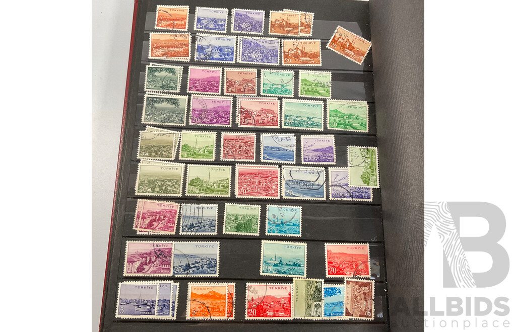 Album of Ottoman Empire and Turkey Stamps Spanning 1880's to 1960's, Overprints, Hand Cancels, Part Sets