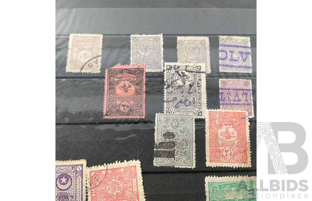 Album of Ottoman Empire and Turkey Stamps Spanning 1880's to 1960's, Overprints, Hand Cancels, Part Sets