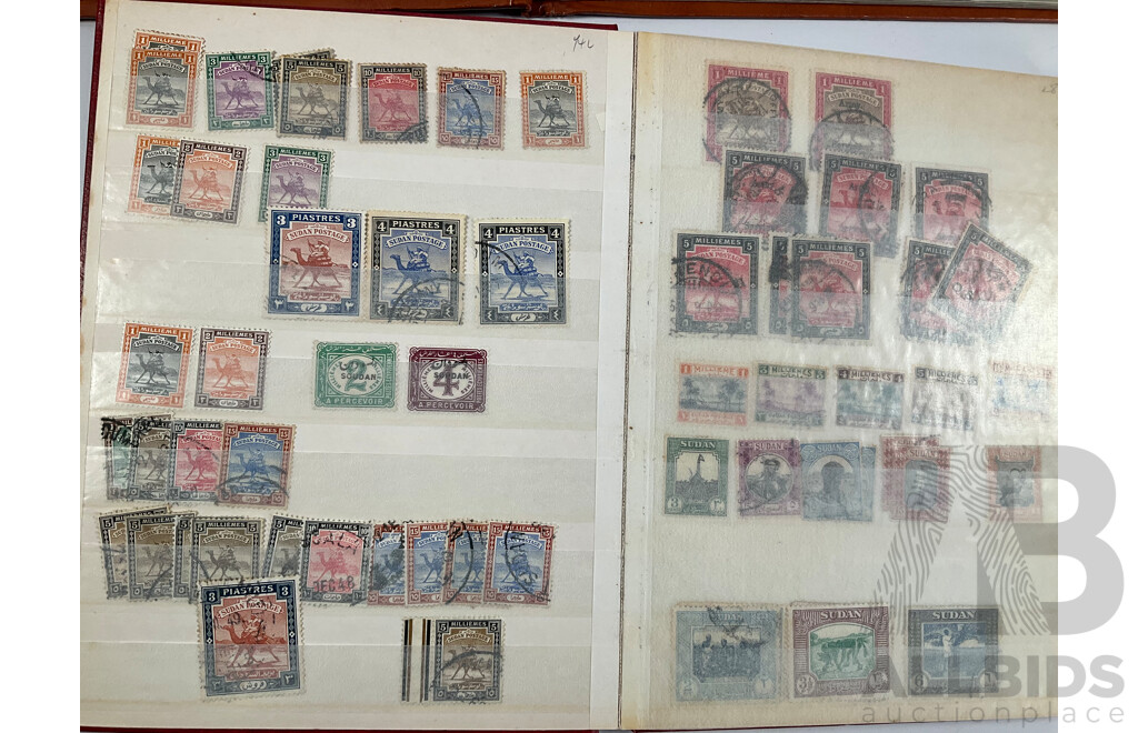 Album of Sudan, South and South West Africa Stamps Spanning 1890’s to 1960's, War Effort Series, Government, Overprints