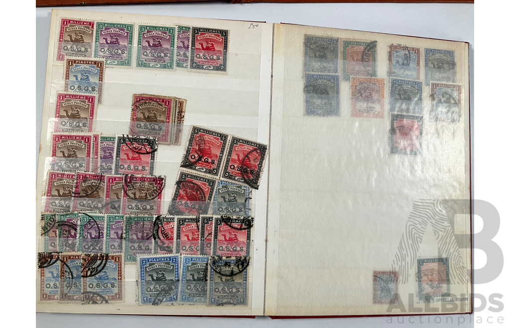 Album of Sudan, South and South West Africa Stamps Spanning 1890’s to 1960's, War Effort Series, Government, Overprints