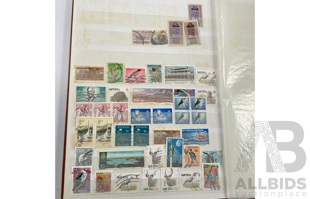 Album of Sudan, South and South West Africa Stamps Spanning 1890’s to 1960's, War Effort Series, Government, Overprints