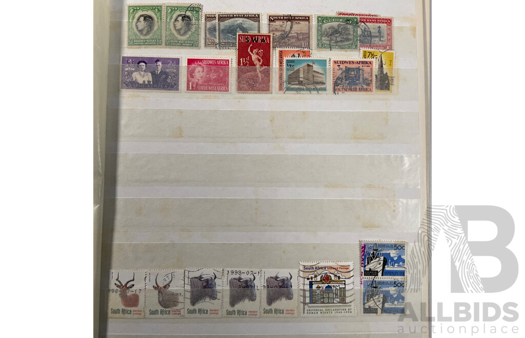 Album of Sudan, South and South West Africa Stamps Spanning 1890’s to 1960's, War Effort Series, Government, Overprints