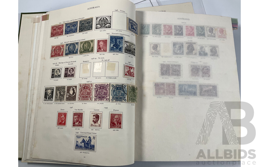 Stanley Gibbons King George VI Stamp Album, Many Sets, Mint Hinged, Overprints
