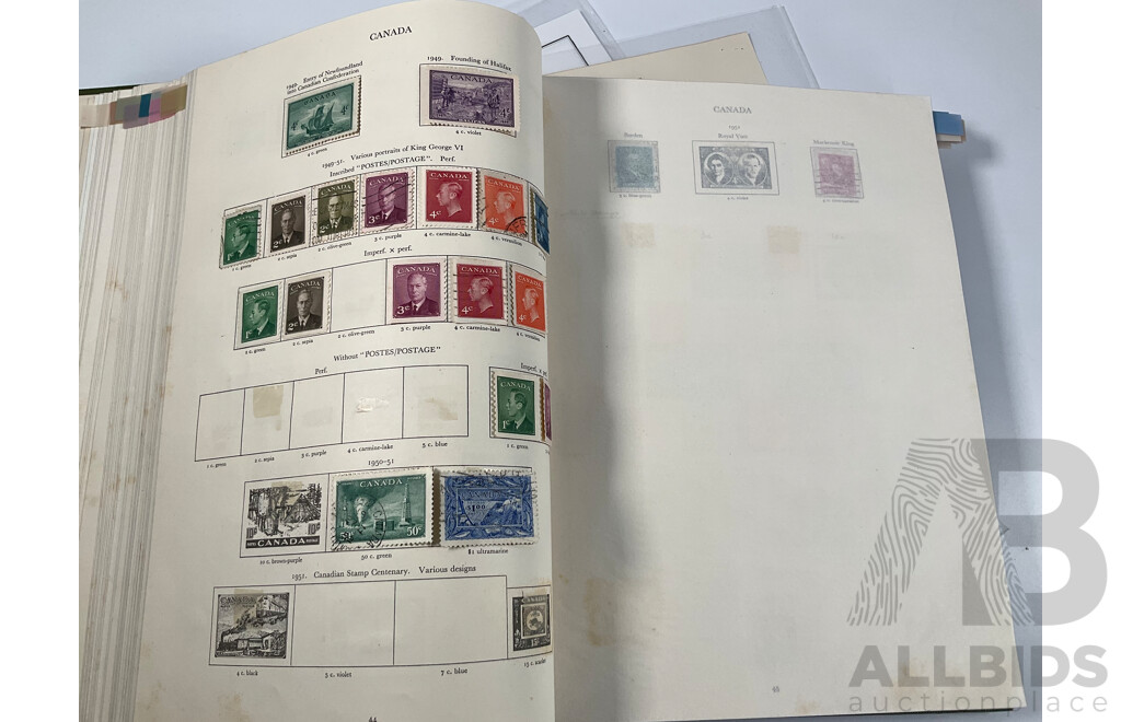 Stanley Gibbons King George VI Stamp Album, Many Sets, Mint Hinged, Overprints