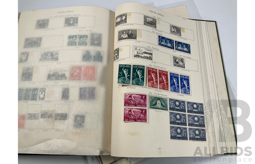 Stanley Gibbons King George VI Stamp Album, Many Sets, Mint Hinged, Overprints