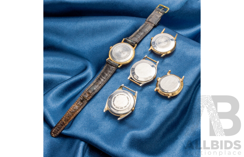 Vintage Men's Manual Wind Mechanical Watches - Lot of 5