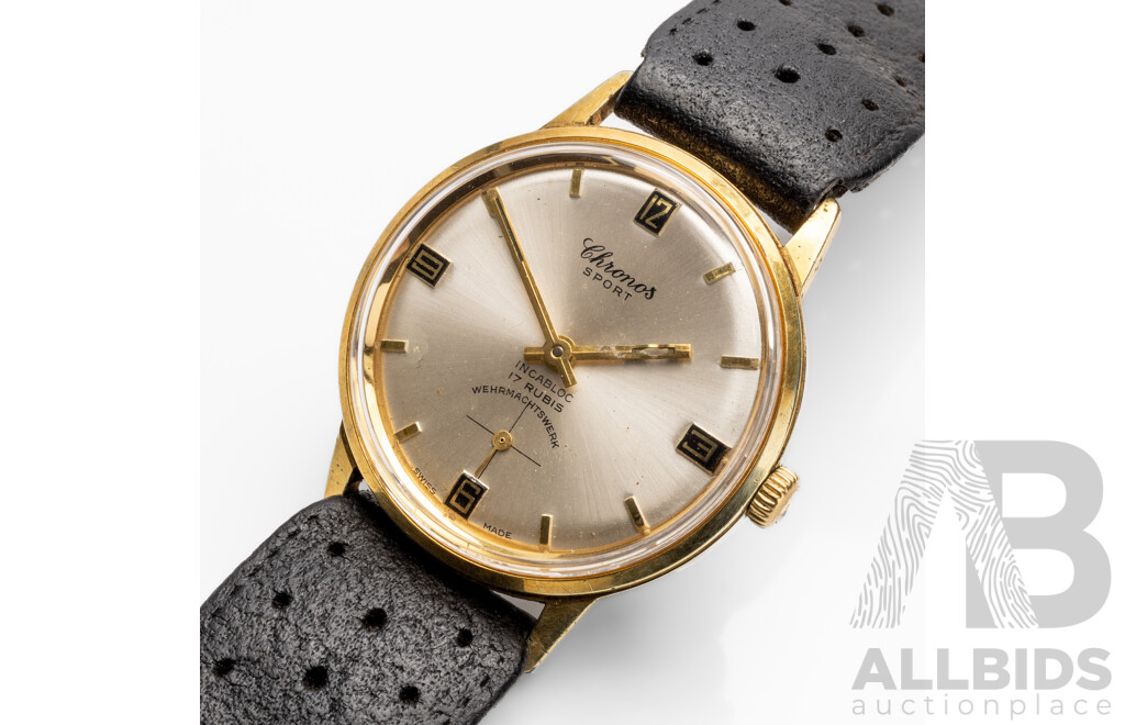 Chronos Sport Swiss 17 Jewel Manual Wind Mechanical Watch - 1960's/70's