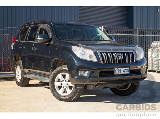 1/2010 Toyota Landcruiser Prado GXL (4x4) KDJ150R 4d Wagon Dark Steel Blue Metallic Turbo Diesel 3.0L