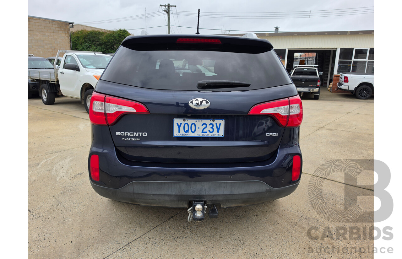 10/2012 Kia Sorento Platinum (4x4) XM MY13 4d Wagon Blue Turbo Diesel 2.2L - 7 Seats