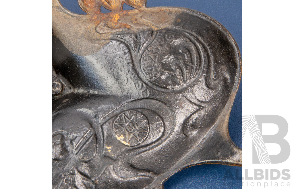 Cast Iron Art Nouveau Inkwell by L Meyer Jur & Co, Circa 1900