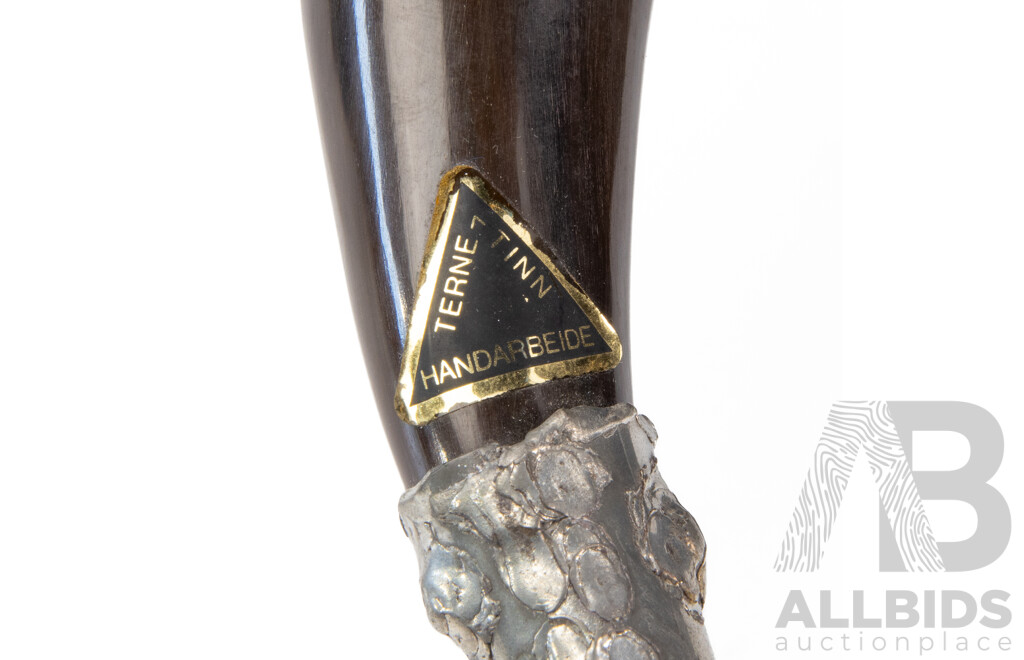 Vintage Horn  Drinking Vessel with Horn Whistle