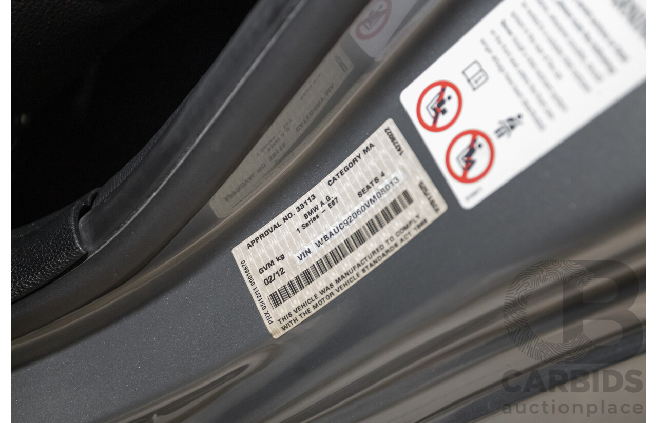 2/2012 BMW 135i M Sport E82 MY12 2d Coupe Space Gray Metallic Turbo 3.0L
