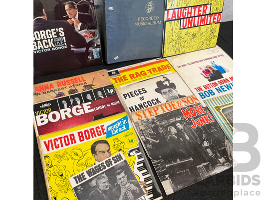 Collection of 10 Vintage Vinyl LP Records and Music Album