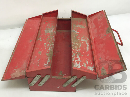 Red Cantilever Tool Box