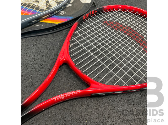 DONNAY Tennis Racquet and Aerial Power Flex Tennis Racquet - Lot of 2