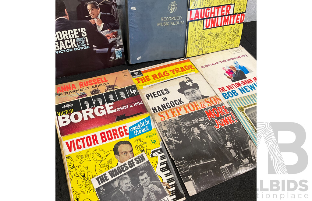 Collection of 10 Vintage Vinyl LP Records and Music Album