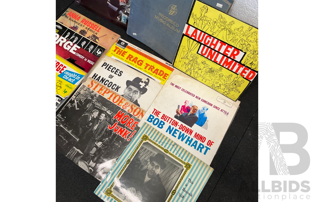 Collection of 10 Vintage Vinyl LP Records and Music Album