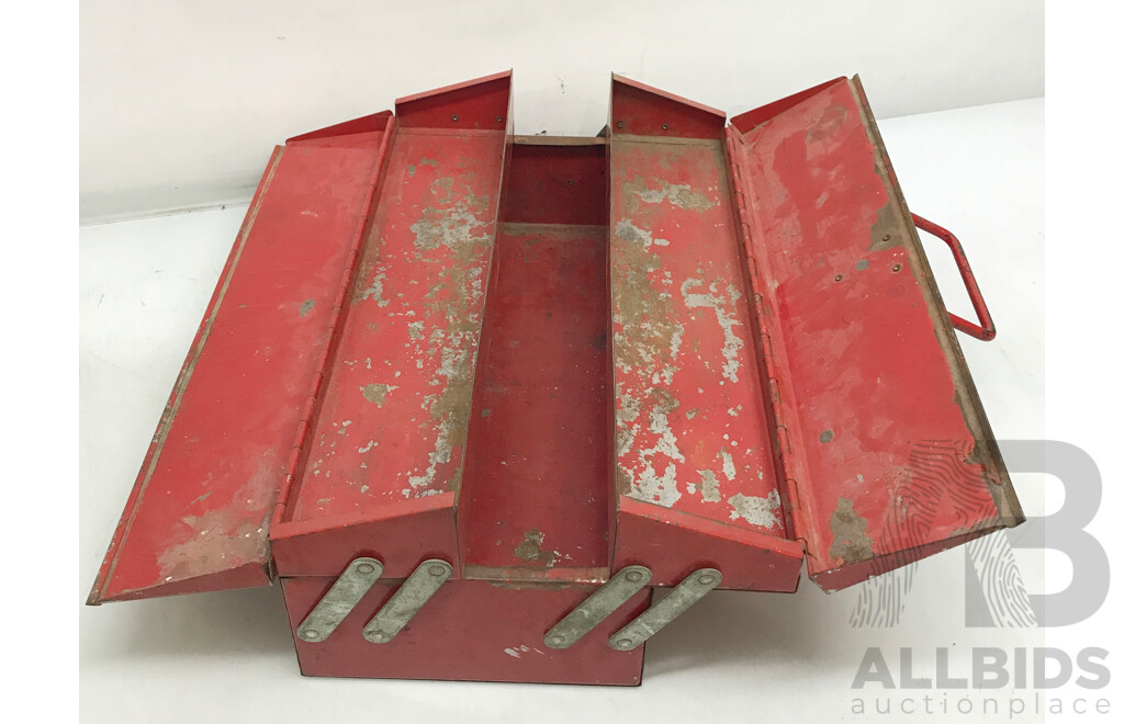 Red Cantilever Tool Box