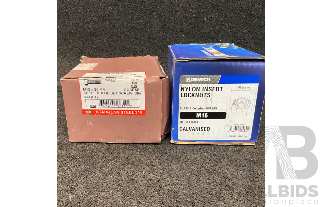 Assorted Hex Cap Screws and Bolts