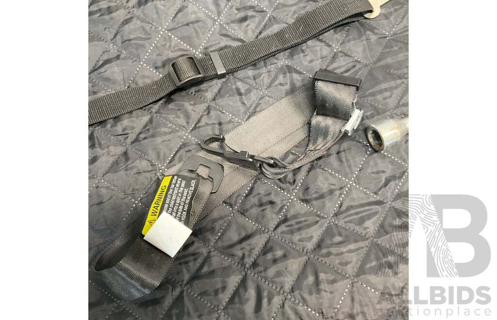Assorted Car Accessories, Including Tire Spanner, RJAYS Tempest Suit Size L, Pet Car Seat Cover, PUMA Backpack and More - Lot of 6