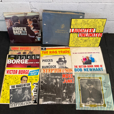 Collection of 10 Vintage Vinyl LP Records and Music Album