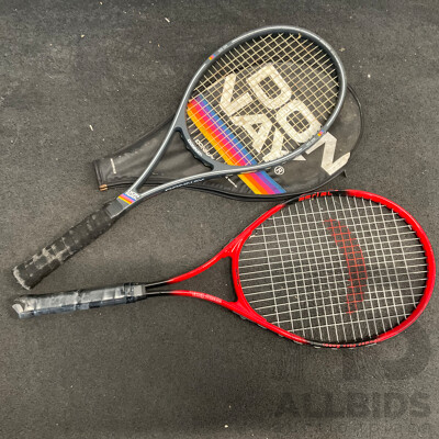 DONNAY Tennis Racquet and Aerial Power Flex Tennis Racquet - Lot of 2