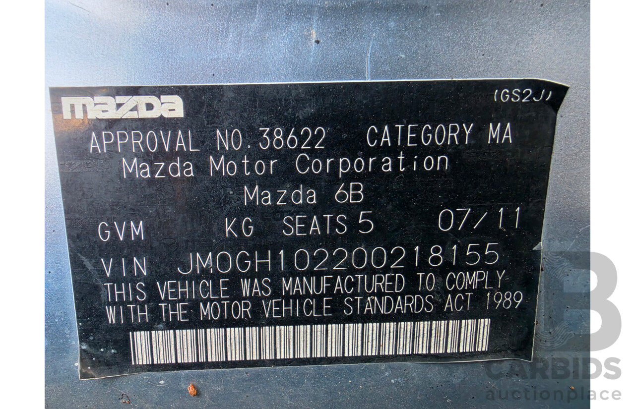 07/2011 Mazda Mazda6 Diesel GH MY11 4d Wagon Blue 2.2L
