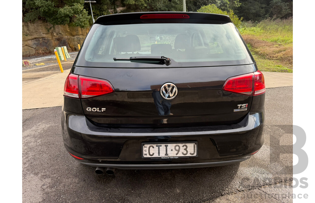 06/2014 Volkswagen Golf 90 TSI FWD AU MY14 5D Hatchback Deep Black Pearlescent 1.4L