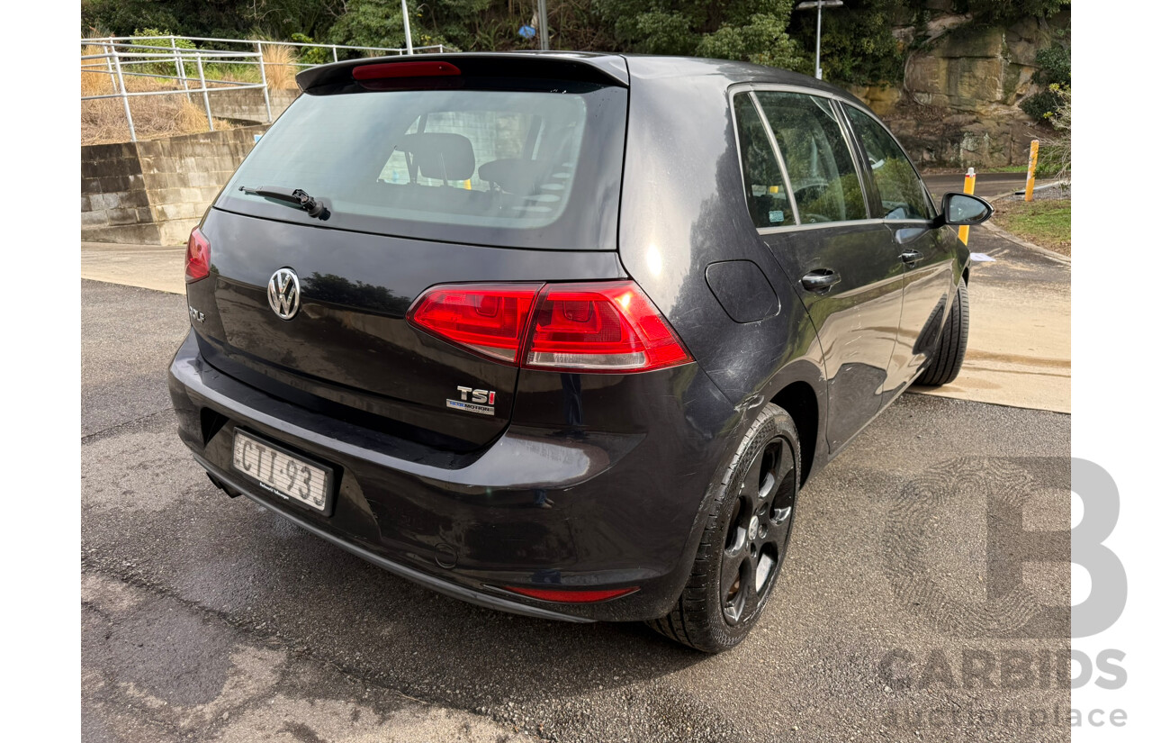 06/2014 Volkswagen Golf 90 TSI FWD AU MY14 5D Hatchback Deep Black Pearlescent 1.4L
