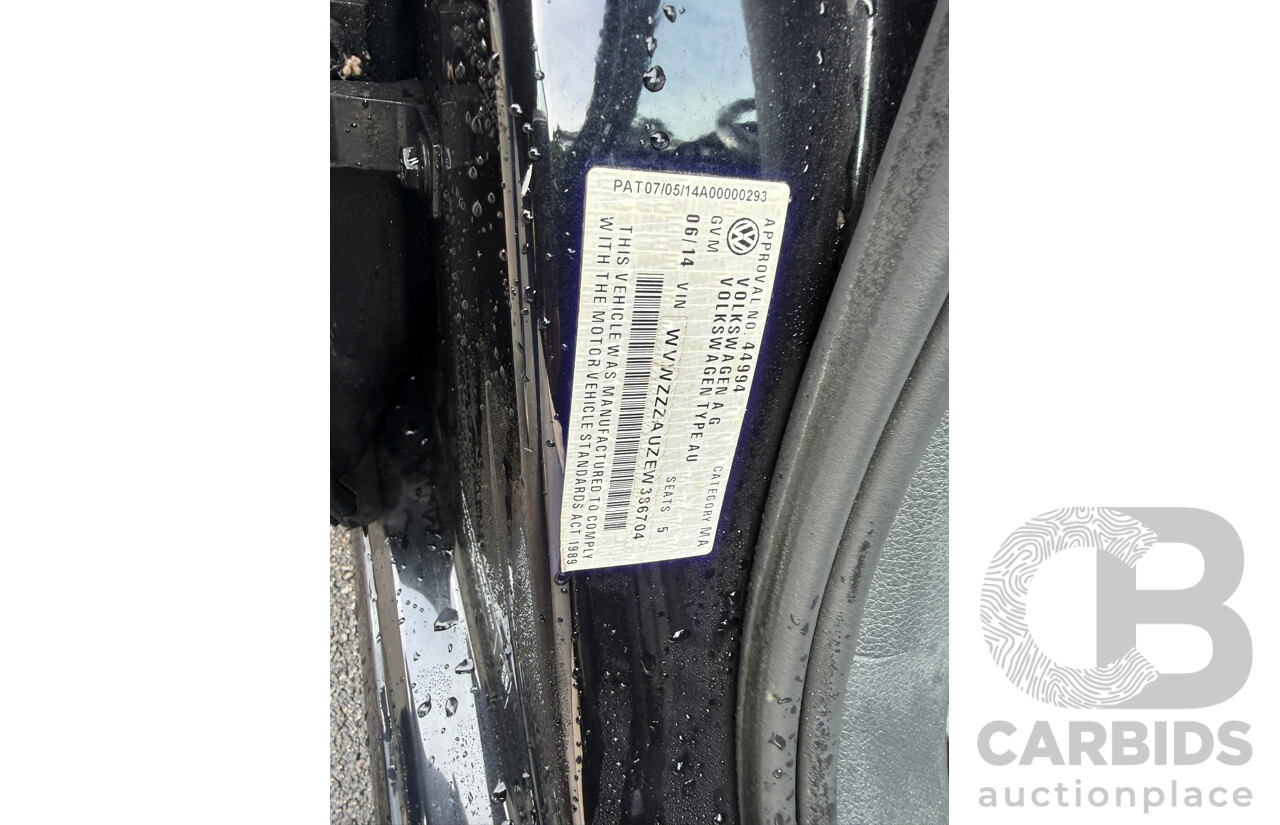 06/2014 Volkswagen Golf 90 TSI FWD AU MY14 5D Hatchback Deep Black Pearlescent 1.4L