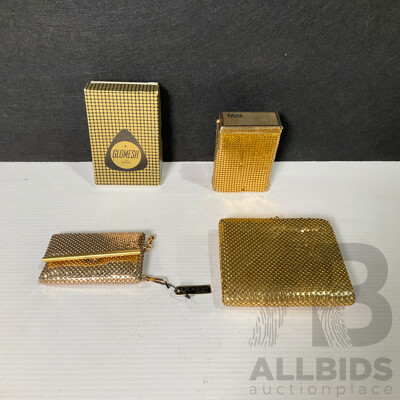 Set of Three Glomesh by Camel Include Cigarette Case, Purse and Key Wallet