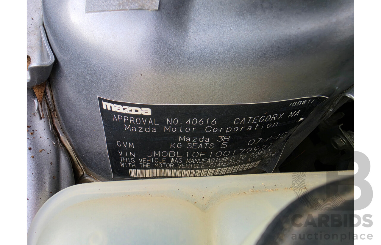 07/2010 Mazda Mazda3 NEO BL 4d Sedan null 2.0L