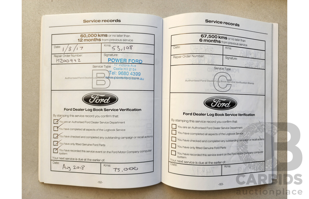 04/2013 Ford Kuga Trend (awd) TF 4d Wagon Black 1.6L