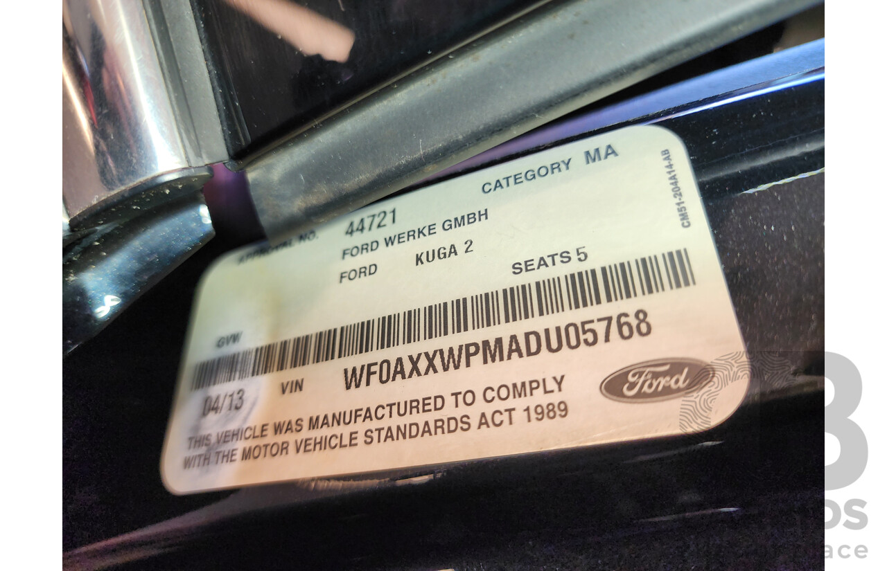 04/2013 Ford Kuga Trend (awd) TF 4d Wagon Black 1.6L