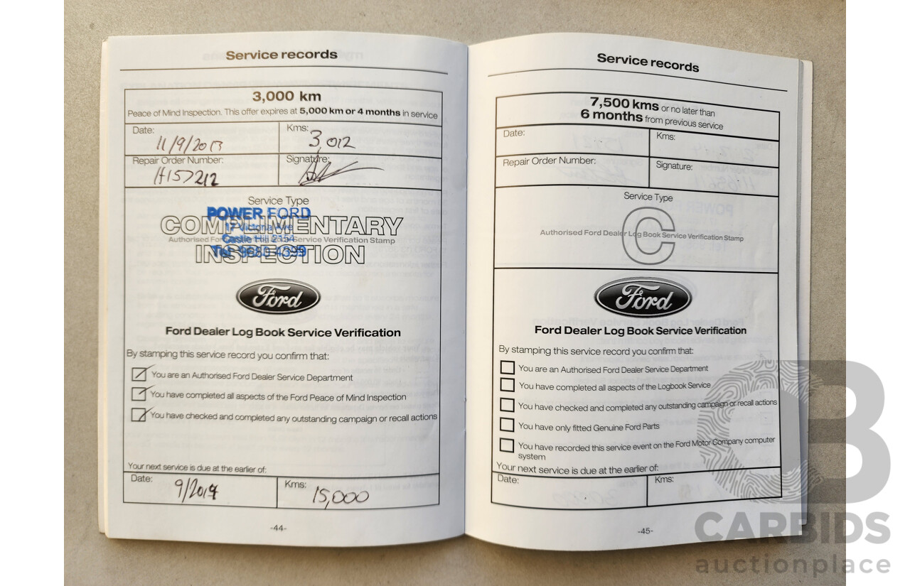 04/2013 Ford Kuga Trend (awd) TF 4d Wagon Black 1.6L