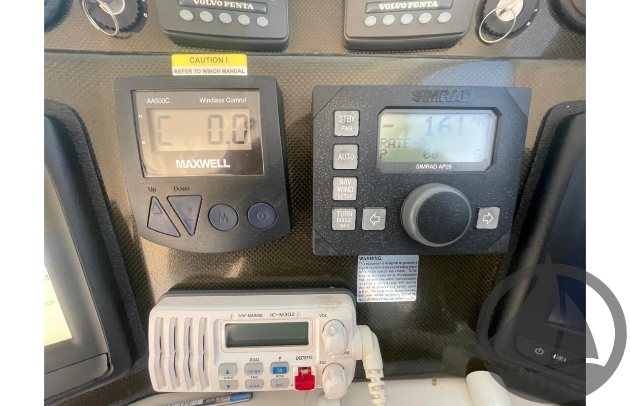 NO RESERVE - 2008 Mustang 4600 Hardtop, Twin Volvo IPS 500 Diesel Engines