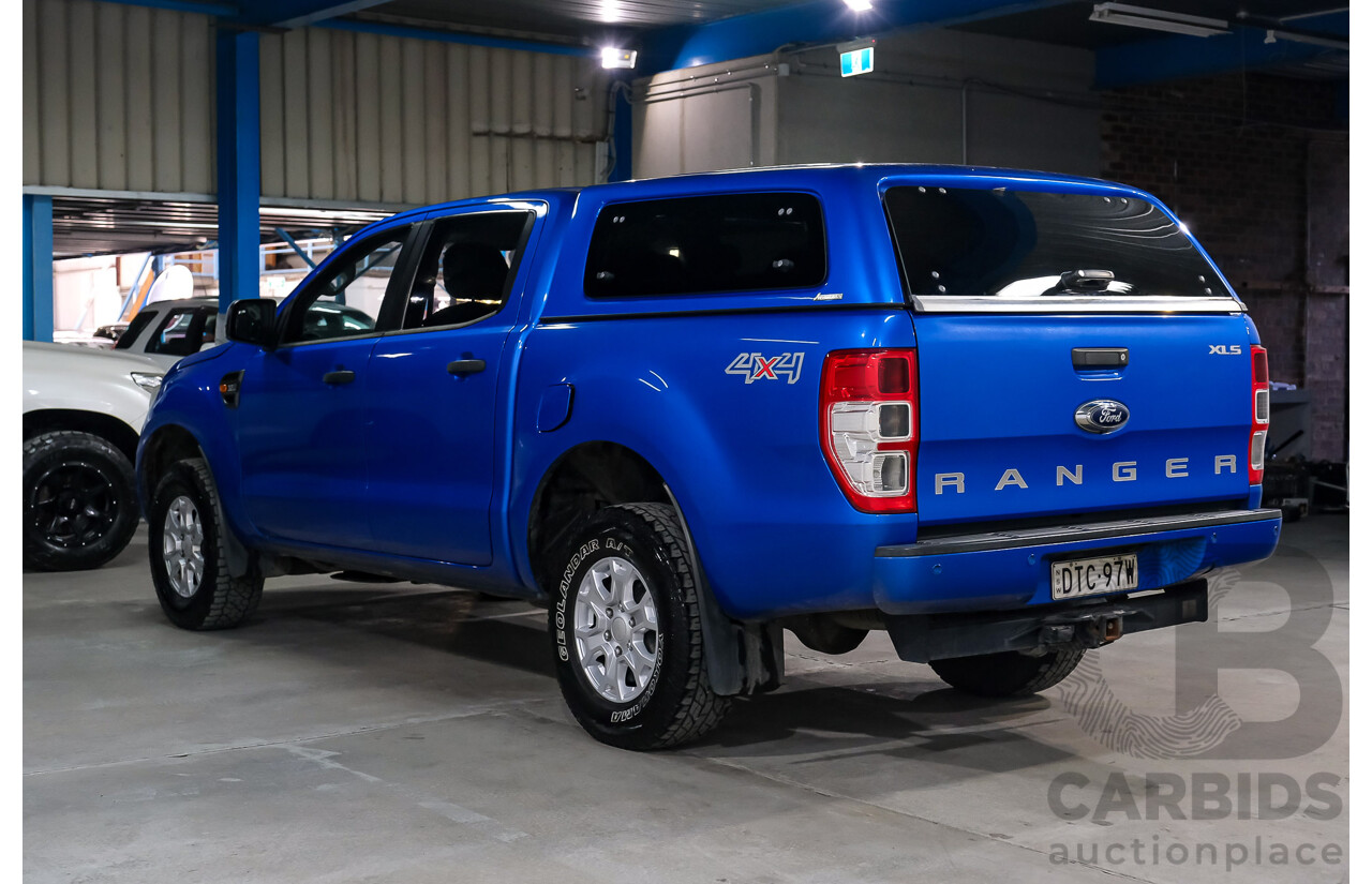 10/2017 Ford Ranger XLS (4x4) PX MKII (MY17 Update) Dual Cab Utility Performance Blue Metallic Turbo Diesel 3.2L