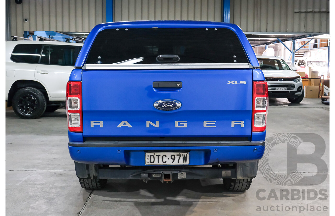 10/2017 Ford Ranger XLS (4x4) PX MKII (MY17 Update) Dual Cab Utility Performance Blue Metallic Turbo Diesel 3.2L