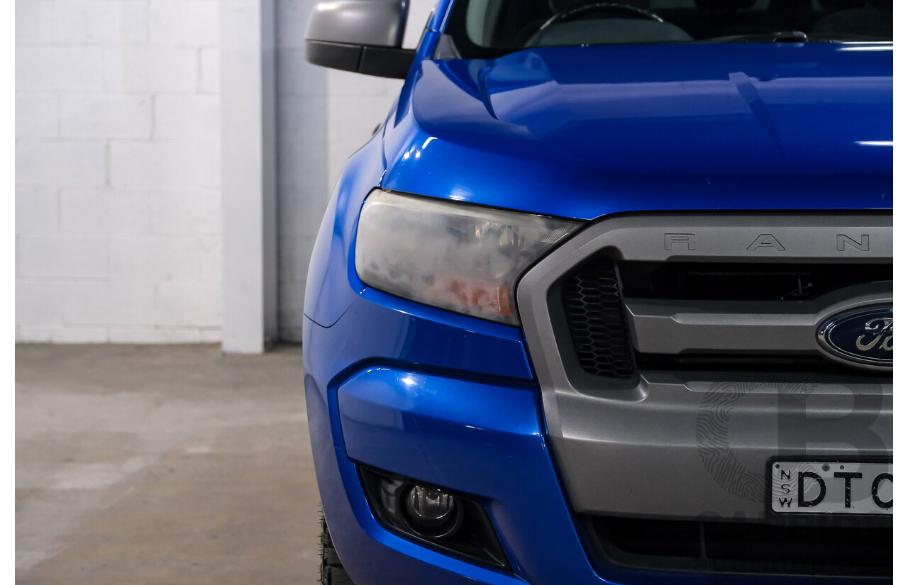10/2017 Ford Ranger XLS (4x4) PX MKII (MY17 Update) Dual Cab Utility Performance Blue Metallic Turbo Diesel 3.2L
