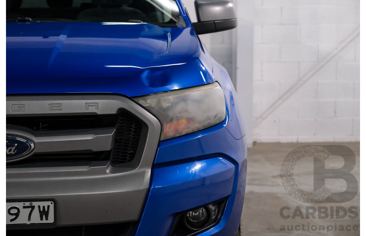 10/2017 Ford Ranger XLS (4x4) PX MKII (MY17 Update) Dual Cab Utility Performance Blue Metallic Turbo Diesel 3.2L