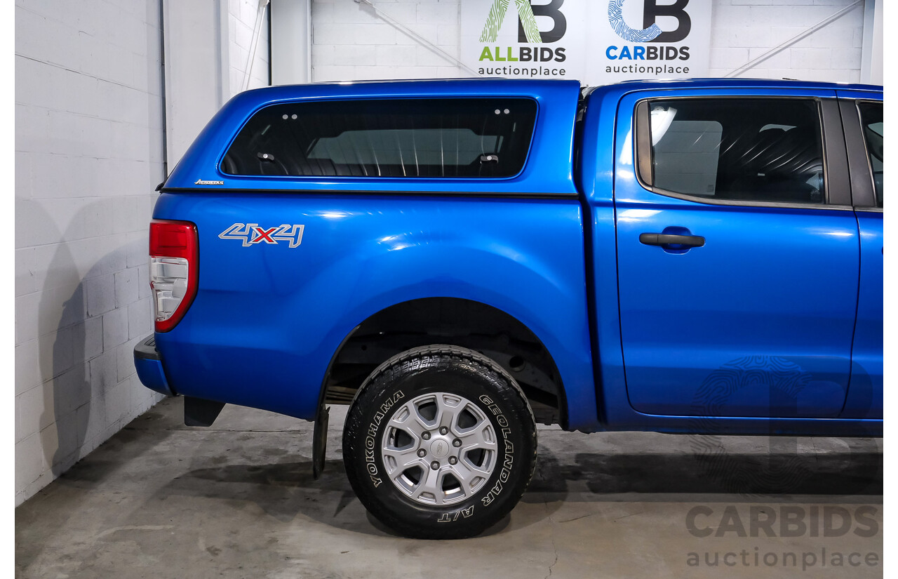10/2017 Ford Ranger XLS (4x4) PX MKII (MY17 Update) Dual Cab Utility Performance Blue Metallic Turbo Diesel 3.2L