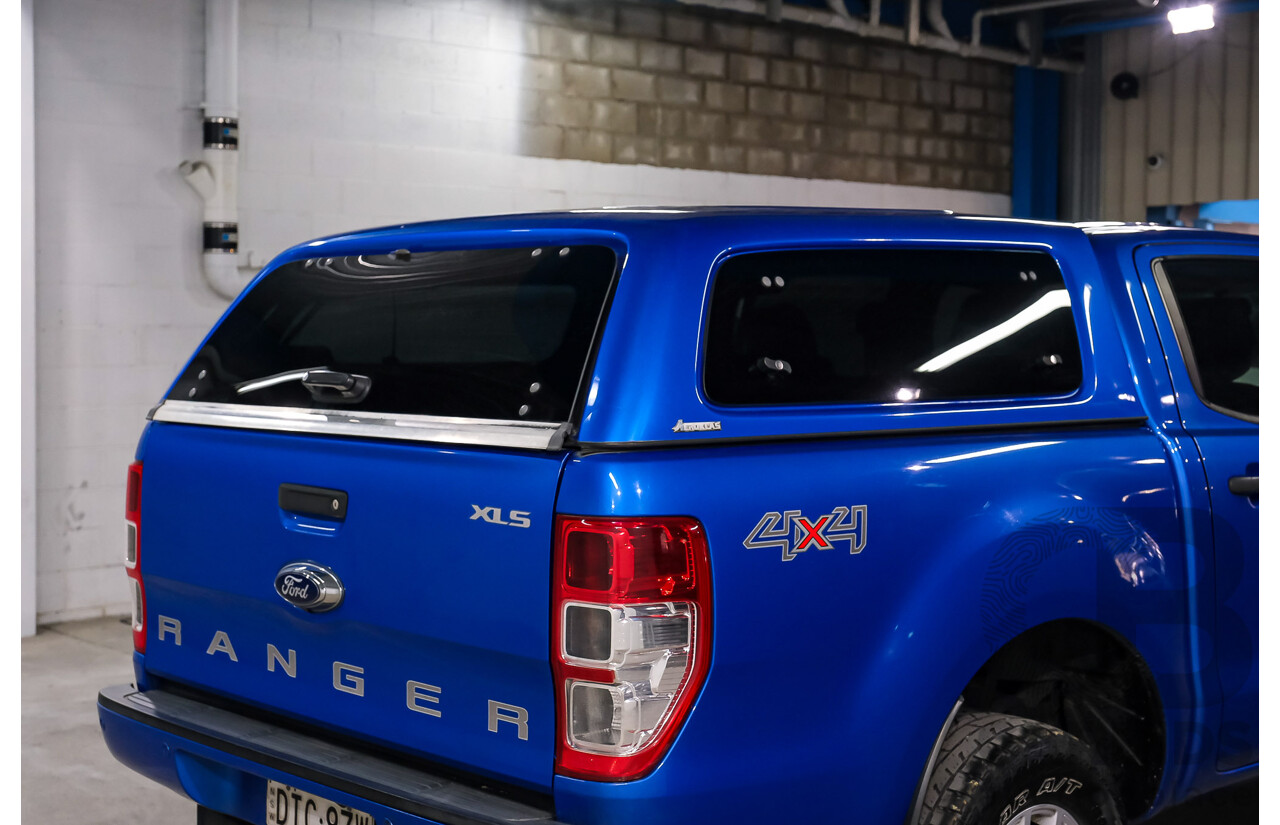 10/2017 Ford Ranger XLS (4x4) PX MKII (MY17 Update) Dual Cab Utility Performance Blue Metallic Turbo Diesel 3.2L