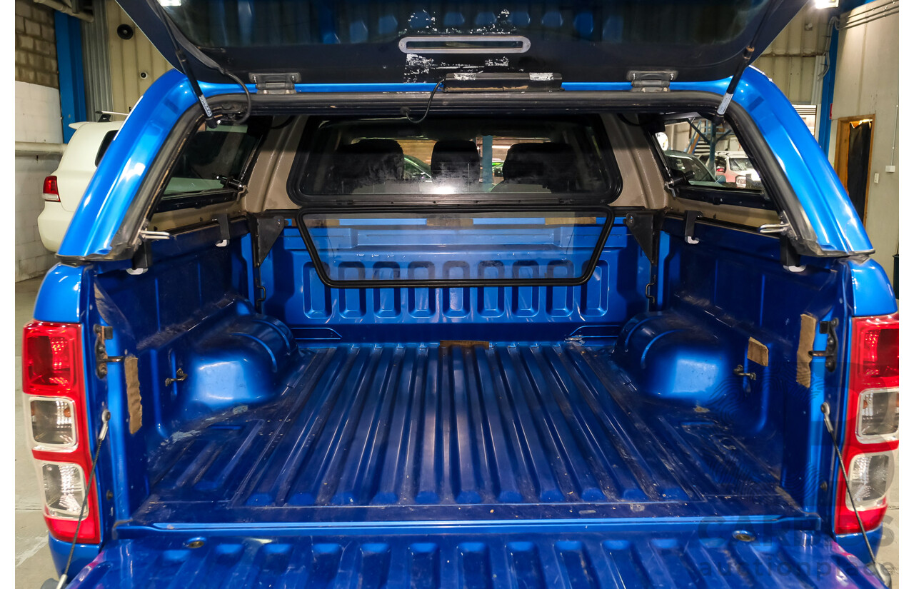 10/2017 Ford Ranger XLS (4x4) PX MKII (MY17 Update) Dual Cab Utility Performance Blue Metallic Turbo Diesel 3.2L